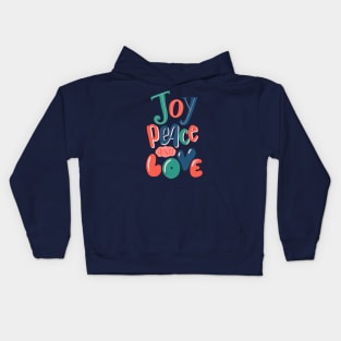 Joy, peace and love Kids Hoodie